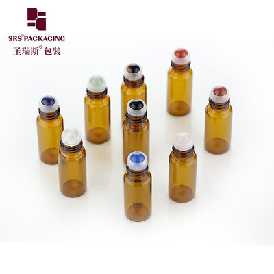 kaufen BLP-3ML 3ML Parfüm-Roll-On-Flasche aus Braunglas mit Edelstein-Kugel Online-Herstellung