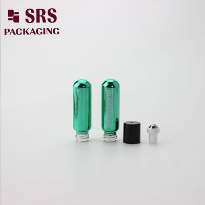 kaufen Parfümprobe Metallisch Grün Roll-On Flasche 4ml mit schwarzem Verschluss Stahl-Rollerkugel Online-Herstellung