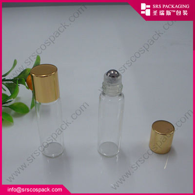 kaufen 1/6oz 5ml Mini-Roll-on-Glasflasche für ätherisches Öl mit Metall-Rollerball, Duftstoff, Parfüm Online-Herstellung