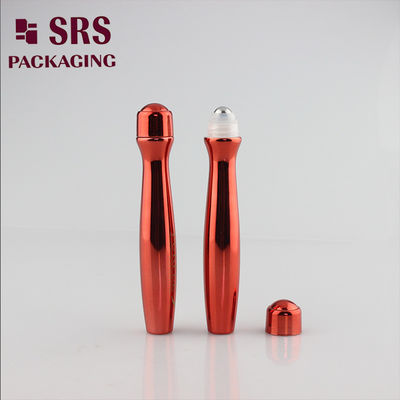 kaufen SRS8447-15ML Schick glänzend rot leere Plastikrolle auf Flasche mit Druck Online-Herstellung