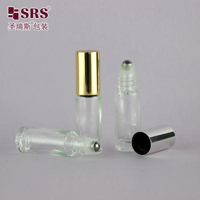 kaufen Zylindrische runde Glas-Edelstein-Rollerflaschen 5 ml für Hautpflege-Essenz Online-Herstellung