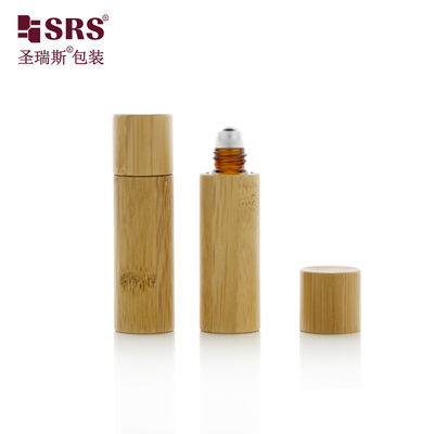 kaufen BG-5ML Herstellung Leere Braunglas Innen Roller Ball Flasche mit Bambus Außen für Parfümöl Nagelhautöl Verpackung Online-Herstellung