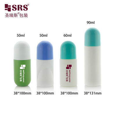 kaufen 2oz 3oz White Roll On Deodorant Bottle With PP Plastic Cap And Roller Ball Online-Herstellung