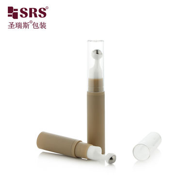 kaufen A0031-10ML Leere Kunststoffrolle auf Flasche, luftlose Tonbraun-Beschichtung mit klarer Kappe Online-Herstellung
