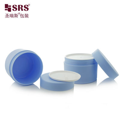 kaufen SRSJK-150g Matte Blaue PP Plastik-Doppelwand-Glas für Haarpflege-Verpackungen Online-Herstellung