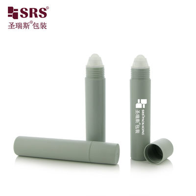 kaufen Zylinder 20ml Warmgrau Matt Form Roll-On-Flasche mit Schraubverschluss und PP-Rollerball-Applikator für Deodorant-Duftstick-Verpackung Online-Herstellung