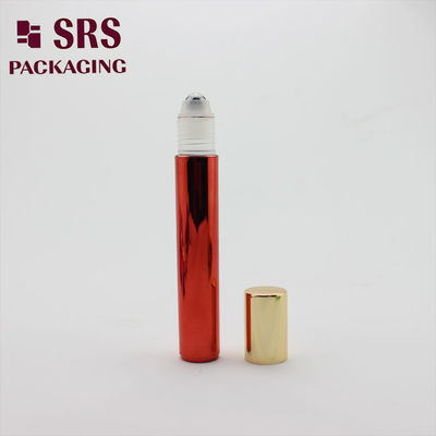 kaufen SRS Leere Augencreme Kunststoff Roll-On Flasche metallisiert rot 15ml Online-Herstellung