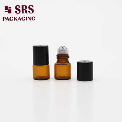 kaufen Leere 2-ml-Tintenrollerflasche aus bernsteinfarbenem Glas von SRS mit schwarzem Kunststoffverschluss Online-Herstellung