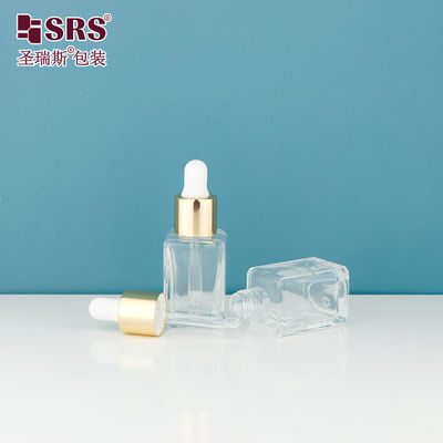 kaufen D1877-10ml Leere Tropfflasche mit individueller Farb- und Branding-Optionen, glänzender goldener Schulter und weißem Silikonballkopf für Großbestellungen zur Serumverpackung Online-Herstellung
