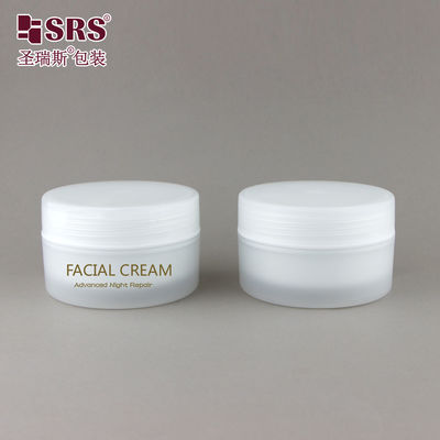 kaufen SRSJK-100g Mattiertes, mattes Glas mit weißem Innentopf, PP-Kunststoff-Gläser-Set mit Deckel für Reinigungsbalsam-Kosmetik Online-Herstellung