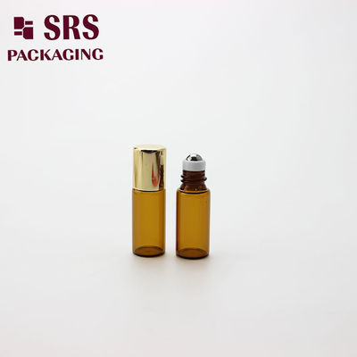 kaufen SRS Großhandel leere 3 ml Mini-Braun-Parfümglas-Rollflasche Online-Herstellung