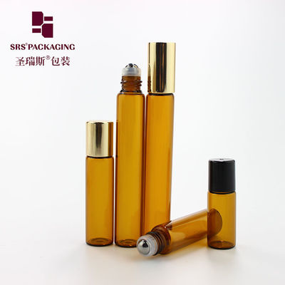 kaufen Leere Amber-Parfüm-Glasrolle auf Flasche 3ml 5ml 10ml mit Metall-Rollerkugel Online-Herstellung