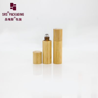 kaufen SRS Natürlicher Bambus Kosmetik Mini-Parfüm Bernstein Glas Rollen auf Flasche 5 ml Online-Herstellung