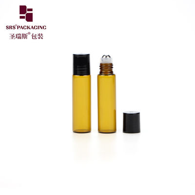 kaufen Kosmetische Produkte Mini Thin Wall Glass Roll On Flasche Leere Bernsteinfarbe 5ml Online-Herstellung
