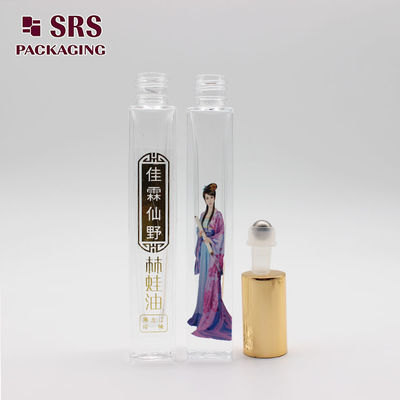 kaufen GB2-10ml Quadrat-Parfüm-Glas-Roller-Kugelbehälter leer mit 3D-Druckmuster Online-Herstellung