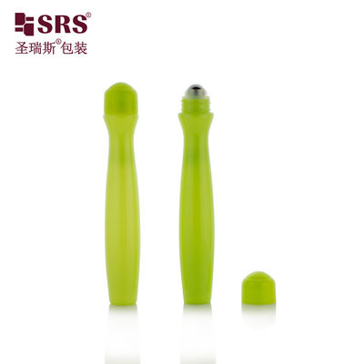 SRS8447-15ML Avocado Grün Parfüm Roll-On Flasche mit geschwungener Taille