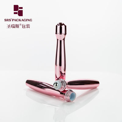 SRS8447-15ML Glänzende Roségold PETG-Rollerflasche für Augen-Serum-Verpackung