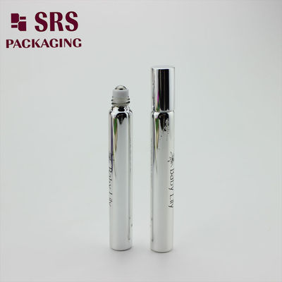 SRS leere 15-ml-Rollflasche aus silbernem Glas mit silbernem Aluminiumverschluss