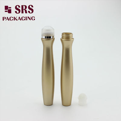 SRS8447-15ML Goldfarbene PETG-Rollerflasche 15ml Metall-Augencreme-Roll-On-Flasche