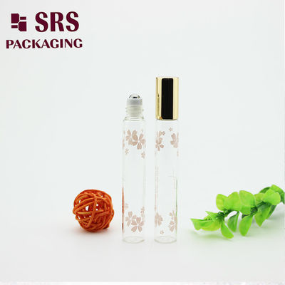 SRS 10 ml transparente Farbglas-Rollflasche für ätherisches Öl