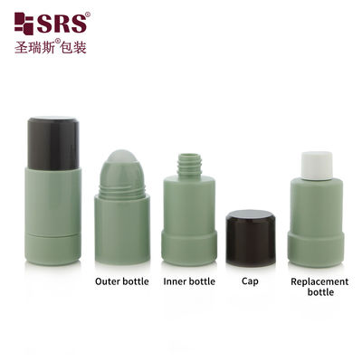 RPPE(P)-50ML Leere, matte Innenflasche, Armeegrün, kundenspezifische Deodorant-Roll-on-Flasche mit 50 ml Fassungsvermögen für Desinfektionszwecke