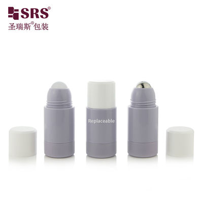 Rppe(P) -50 ml Leere Lavendel Lila Primärverpackung Nachfüllbare Flaschenrolle mit Schraube zum Verschließen zum Aufbewahren von Körperpflegegel