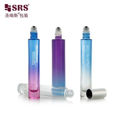 10ml 15ml Schlanke, runde Zylinder-Glas-Roll-On-Flasche mit dickem Boden und schwerer Wand, kundenspezifisch für ätherische Öle und Parfüm