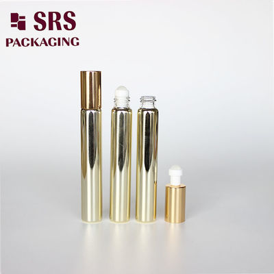 SRS Cosmetic 10 ml goldene Glasparfümflasche mit Glasrollerkugel