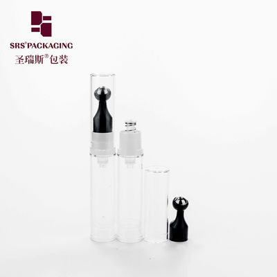 Leere Press-Airless-Applikatorflasche in runder Form mit 10 ml und 12 ml Kunststoffrolle