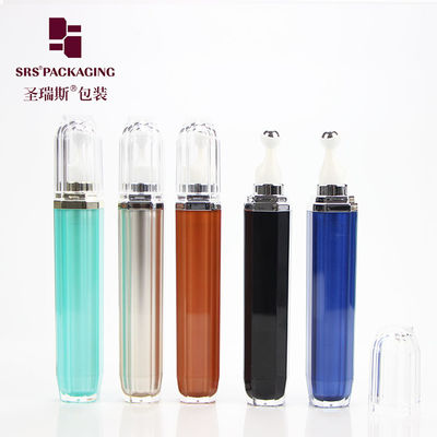 SRS Luxury Empty Mini Acrylic Cosmetic Roller Bottle 15ml For Eye Cream